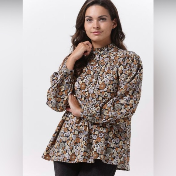 Antik Batik Colline Floral High Neck Blouse | XS - Picture 1 of 6